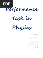 Physics Performance Task