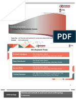 Development Team: Paper No.: 10 Theories and Methods in Social and Cultural Anthropology Module: 04 Evolutionism
