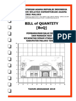 Bill of Quantity (Boq) : Kantor Wilayah Kementerian Agama Provinsi Maluku