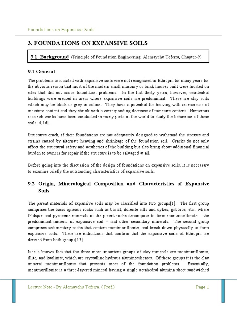 Expansive Soil Foundation Challenges | PDF | Soil | Bending
