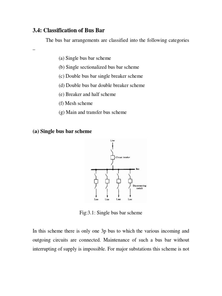 Classification of Bus Bar | PDF | Electrical Engineering | Electrical ...