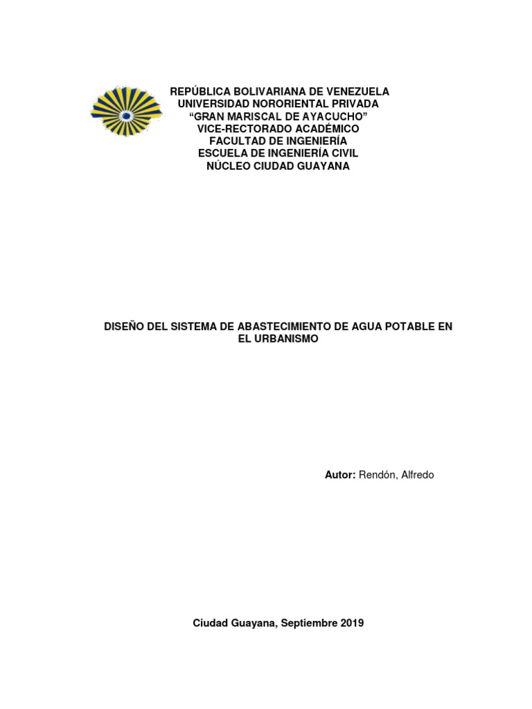 Investigacion de Red de Aguas Potables | PDF | Red de abastecimiento de ...