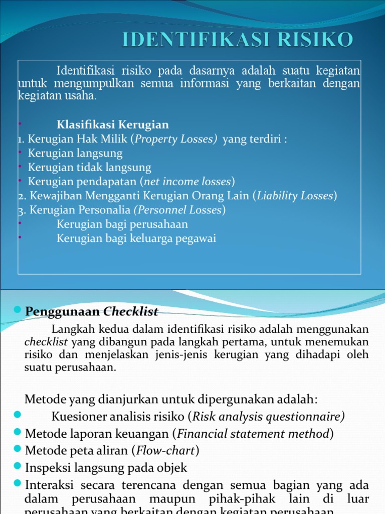 Identifikasi dan Analisis Risiko Usaha | PDF
