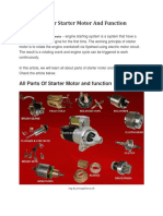 11 Parts of Car Starter Motor and Function