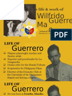 Life and Work of NA Theater Wilfrido Ma Guerrero