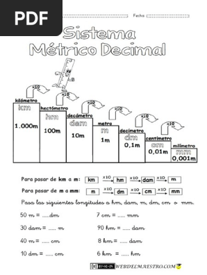 Sistema Metrico Decimal 2 2 Pdf