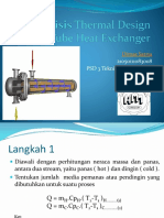 Analisis Thermal Design Shell Tube Heat Exchanger Metode LMTD Dan Metode e NTU