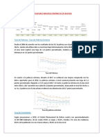 Indicadores Macroeconómicos de Bolivia