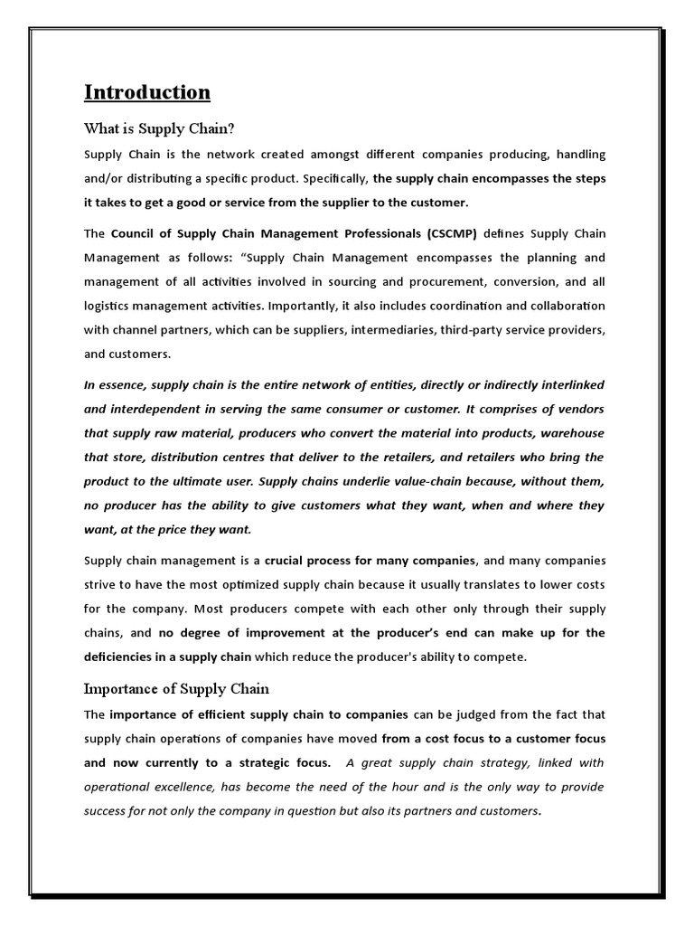 Understanding Supply Chain Management | PDF | Strategic Management ...