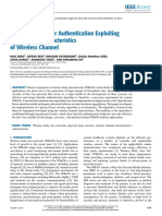 Biometric Behavior Authentication Exploiting Propagation Characteristics of Wireless Channel