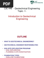 Topic 1 - Introduction To Geotechnical Engineering