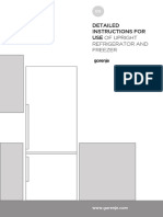 Detailed instructions for use of upright refrigerator and freezer