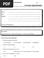 Appendix Consumer Questionnaire