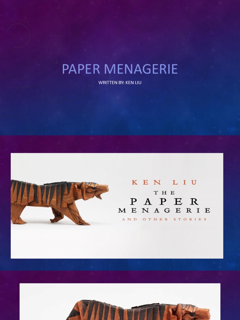 Paper Menagerie Written By Ken Liu PDF