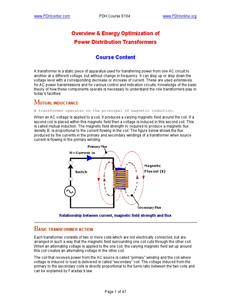 Overview & Energy Optimization of Power Distribution Transformers | PDF ...