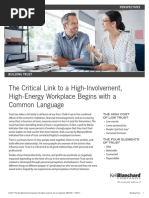 Building Trust The Critical Link To A High Involvement High Energy Workplace Begins With A Common Language