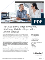Building Trust The Critical Link To A High Involvement High Energy Workplace Begins With A Common Language