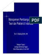 Manajemen Pembangunan: Manajemen Pembangunan:: Teori Dan Praktek Di Indonesia Teori Dan Praktek Di Indonesia