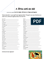 Atividade: Palavras Africanas Na Língua Portuguesa