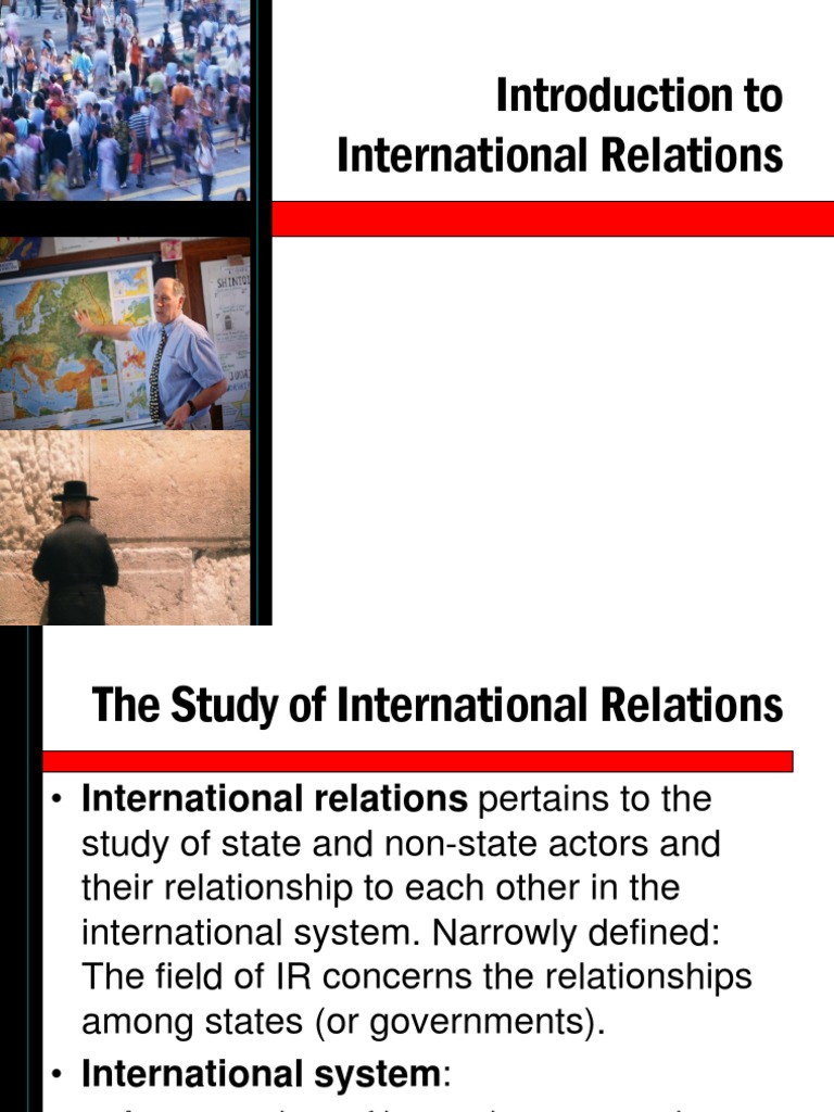 Intro To IR - Power Point 1 | PDF | International Relations | Sovereign ...