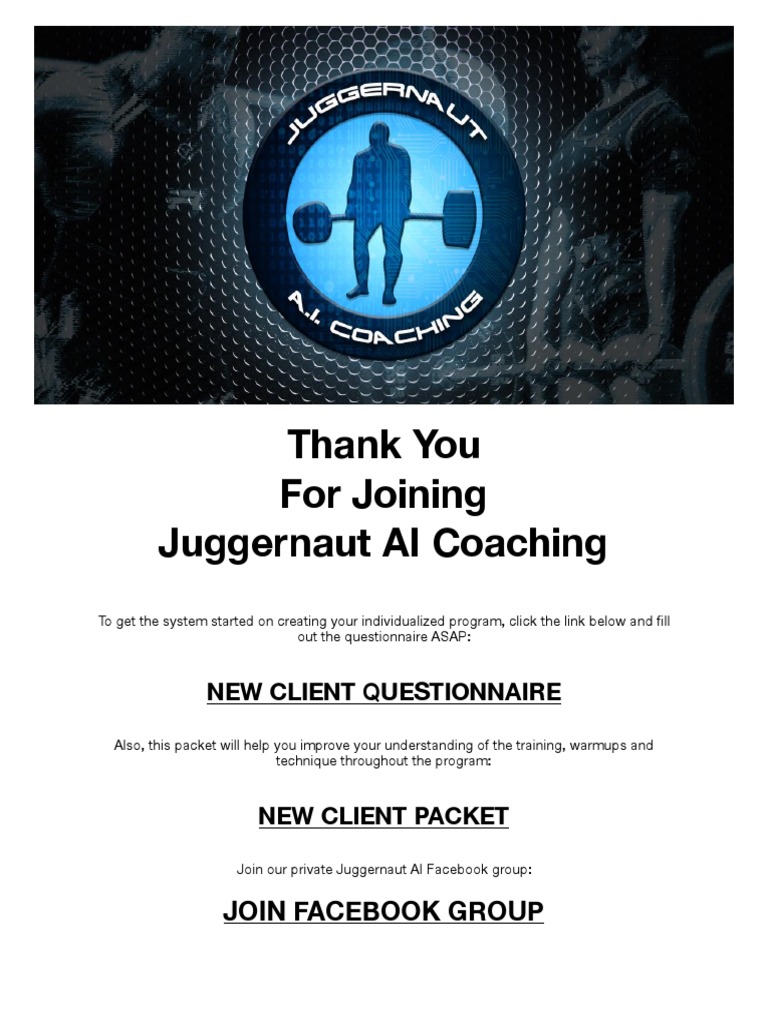Juggernaut AI Coaching Onboarding Guide | PDF