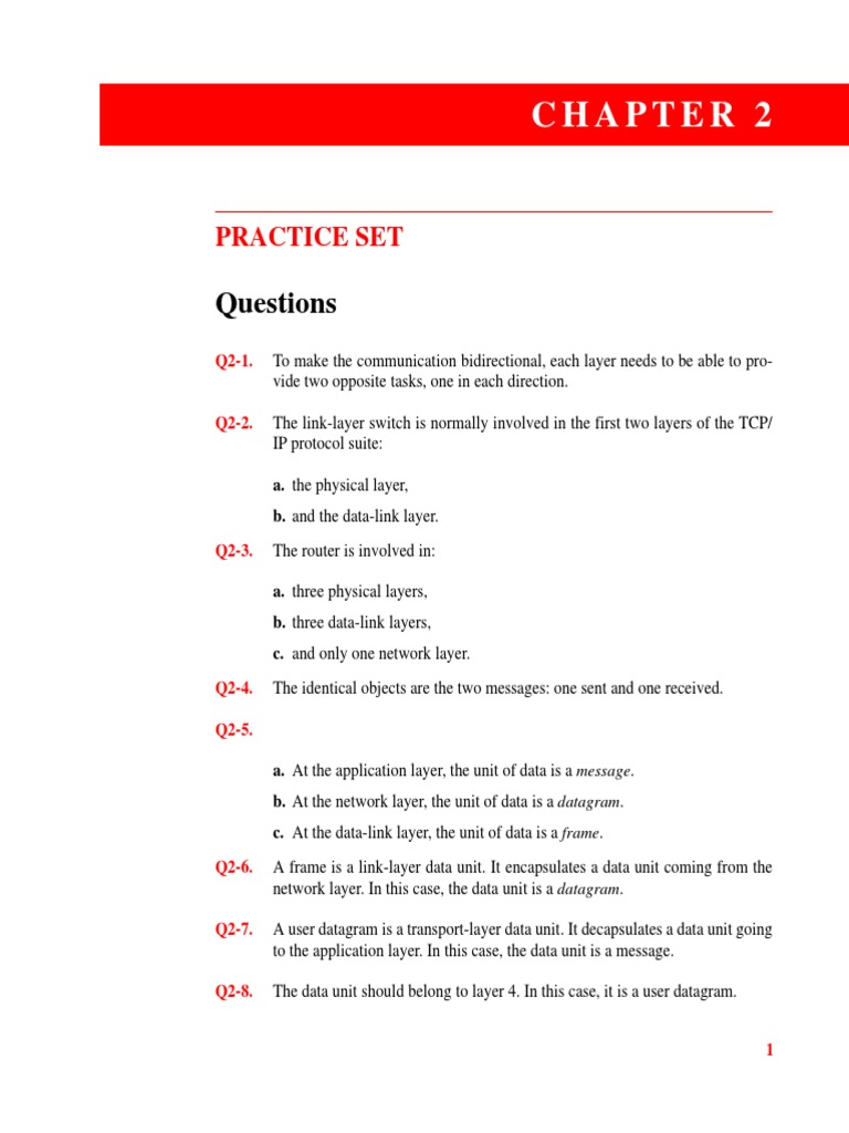 Data Communications Solution Manual PDF | PDF | Osi Model | Internet ...