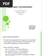 Apparel Internship Orient Craft