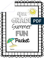 4th Grade Summer Fun Packet