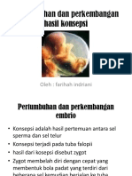 Pertumbuhan Dan Perkembangan Hasil Embrio