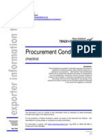 Procurement Conditions: Checklist