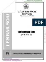 01 Soal UN Matematika SMP 2005 PDF