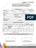 Solicitud de Reinscripción y Carga Académica Del SGI Del G3: Datos Personales