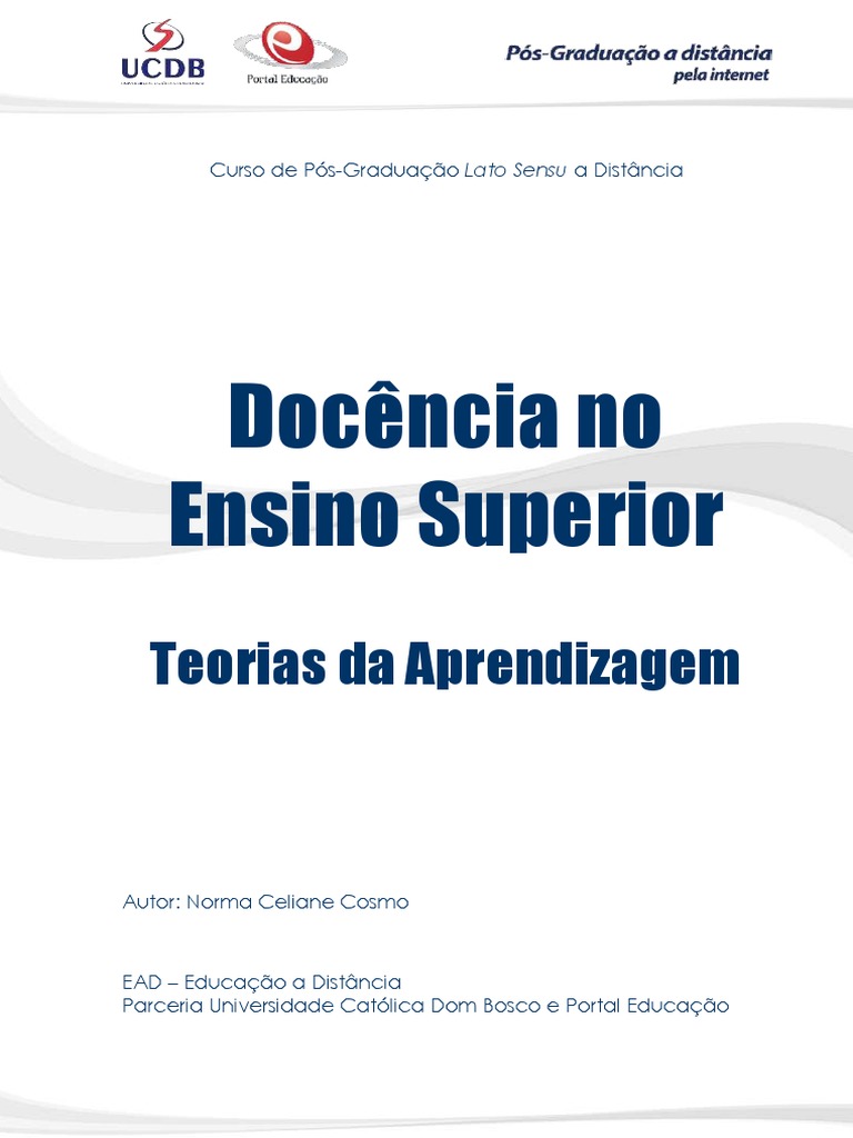 Teorias da Aprendizagem na Educação | PDF | Percepção | Aprendizado