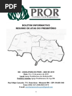 Boletim Informativo do PROR e Resumo de Atas