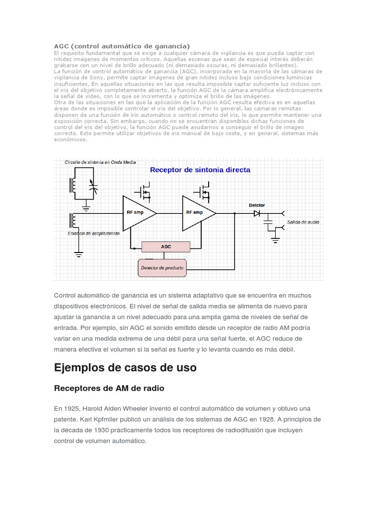 AGC Control Automatico de Ganancia | PDF | Grabadora de vídeo | Micrófono