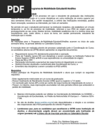 Mobilidade Estudantil - Informações Gerais