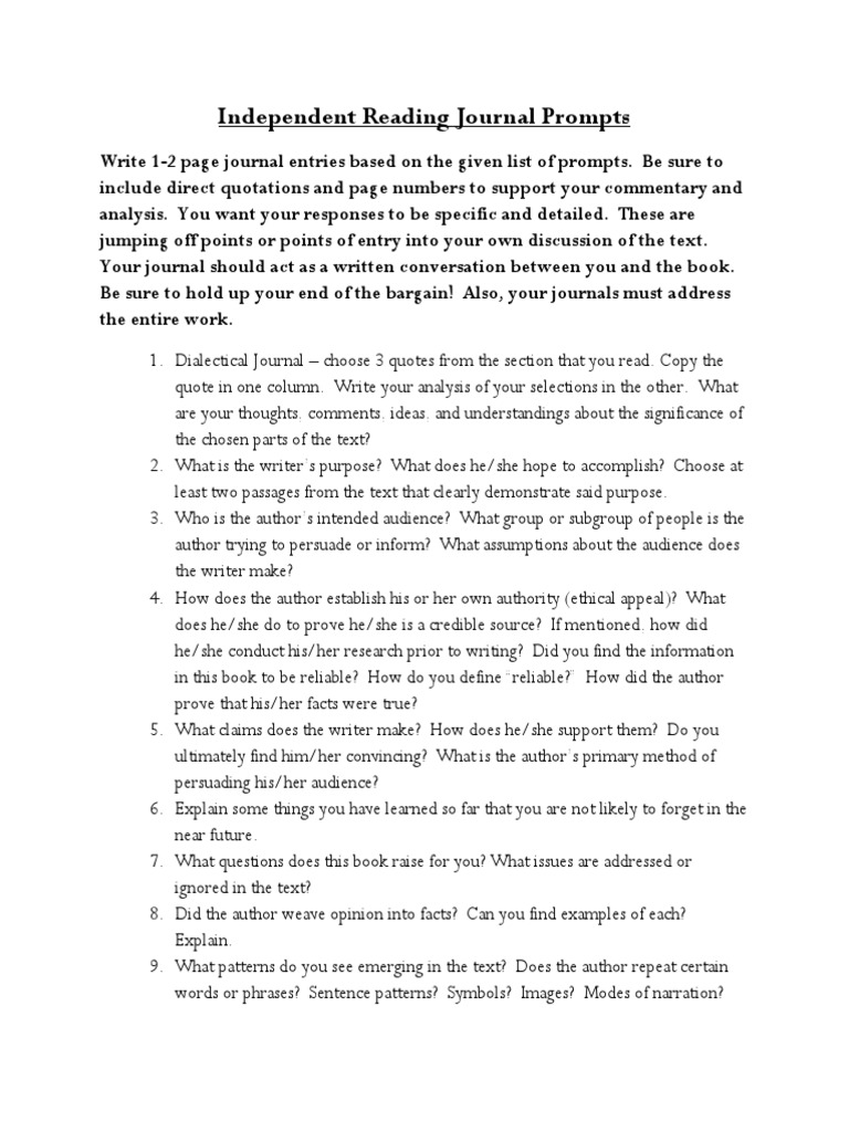 Journal Prompts | PDF | Narration | Communication