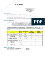 Aforo y Evacuacion - Caballococha