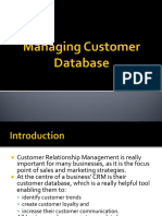 Managing Customer Database
