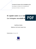 El Español Neutro en El Doblaje De: Los Aristogatos: Un Estudio de Caso