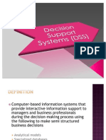 Decision Support Systems (DSS)