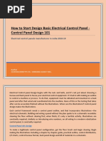 How To Start Design Basic Electrical Control Panel - Control Panel Design 101