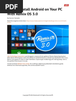 HOW TO INSTALL ANDROID ON YOUR PC WITH REMIX OS 3.0