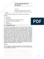 Unit 11 Continuous Probability Distributions: Objectives