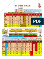 Calendarul Scolar 2019-2020