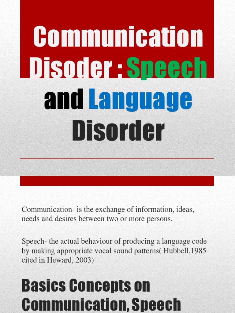 Understanding Speech and Language Disorders | PDF | Speech ...