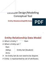 Database Design/Modelling Conceptual Tool: Entity-Relationship (ER) Data Model