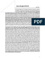 Union Budget Report 2019 20 PDF