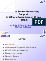 Wireless Sensor Networking Support To Military Operations in Urban Terrain