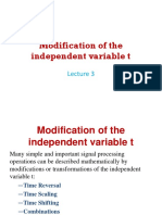 Modification of The Independent Variable T